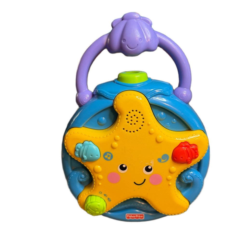 Fisher-Price Ocean Wonders Starfish Take-Along Soother Musical Toy Blue Yellow